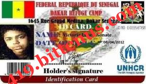 419My Refugee Camp ID Card